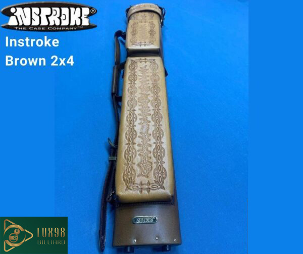 [BIDA ACCESSORIES] Instroke Brown cue bag with 2 bases and 4 tips